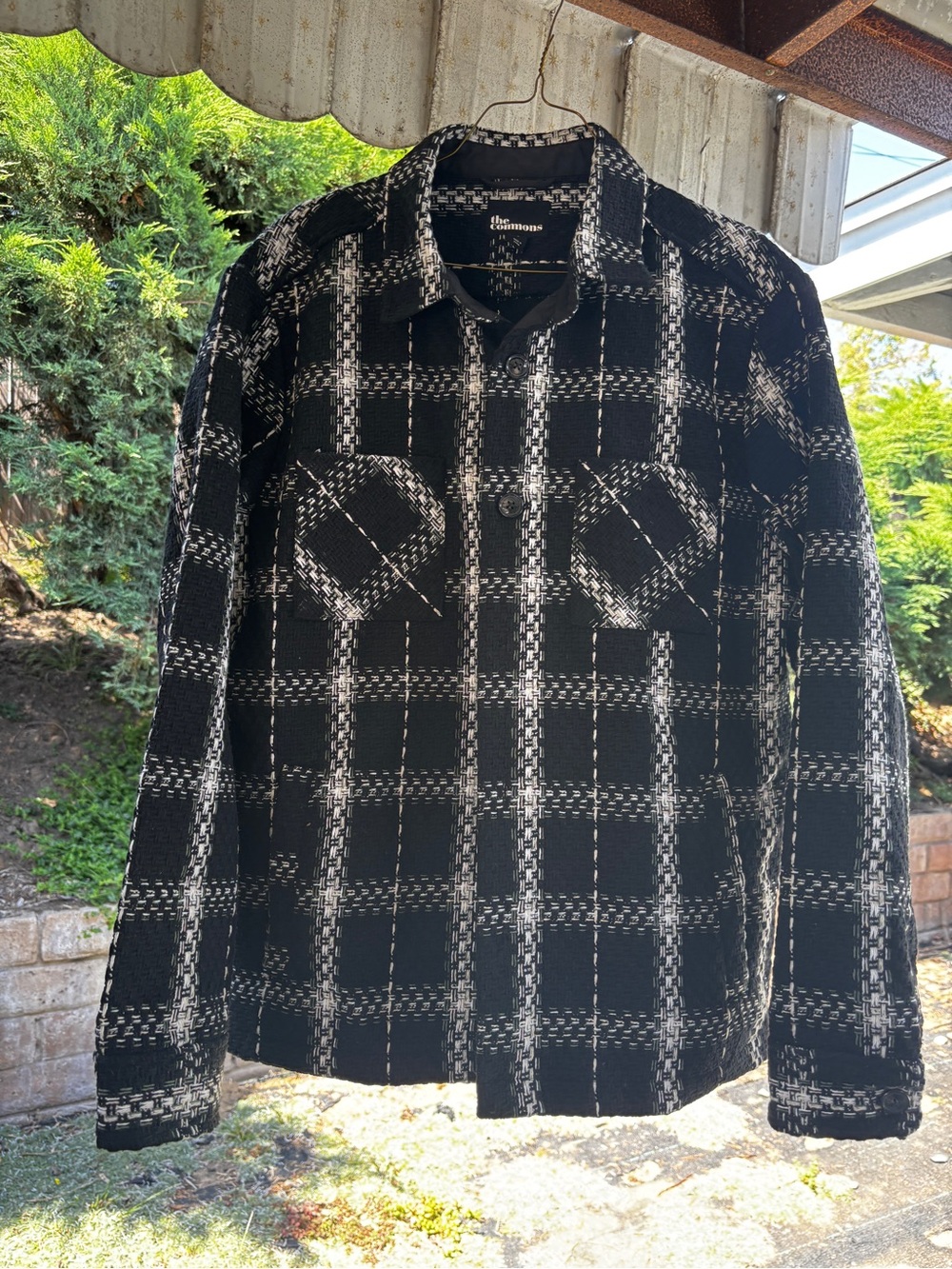 Black & White Checked Women's Blazer Jacket